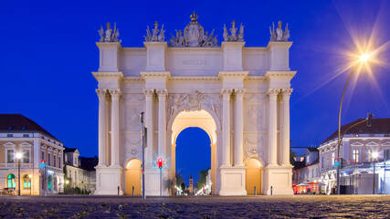 Potsdam Brandenburger Tor abends HD Format © Carl-Jürgen Bautsch