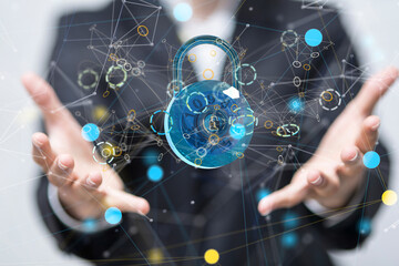 Cybersecurity and information or network protection. Future technology web