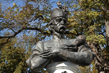 Fototapeta na wymiar Bust of Ivan Mazepa in Chernihiv