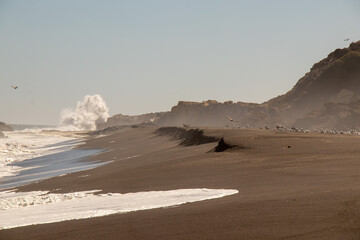 Beach in the region of Maule, Chile