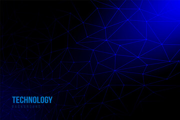 Abstract dots and connection line network technology background