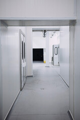 empty corridor in factory