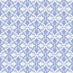 Cottagecore botanical seamless pattern. Vintage floral vector background with branches and symmetric leaves. Mosaic grid, simple retro print for fabric, home textile and goods