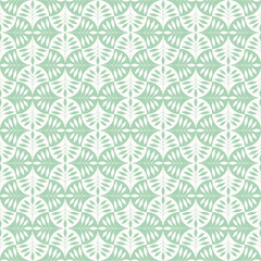 Cottagecore botanical seamless pattern. Vintage floral vector background with branches and symmetric leaves. Mosaic grid, simple retro print for fabric, home textile and goods