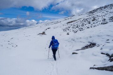 An ascent of Cross Fell on a cold snowy day in April