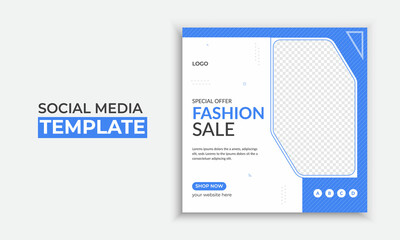 Winter fashion sale social media post and web banner template