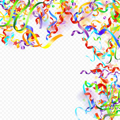 ribbon spiral confetti carnival color shine gift