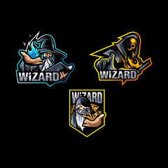 Wizard logo mascot collection design