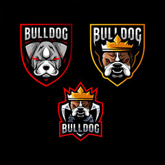 Bulldog logo mascot collection design