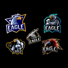 Eagle logo mascot collection design