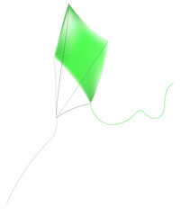 kite cartoon in vector isolated