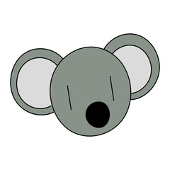 koala face isolated