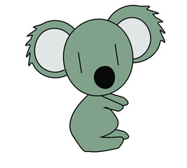 koala bear vector isolated on background