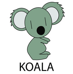 koala bear vector isolated on background