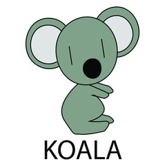 koala bear vector isolated on background