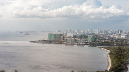 Metro Manila, Philippines - Manila Bay reclamation area and the surrounding skyline.