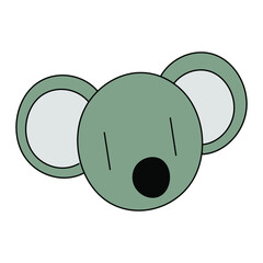 koala bear vector isolated on background