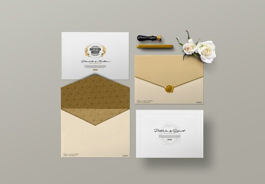 Invitation Mockup A4 Card Envelope