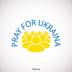 Ukrainian people. Volunteer movement in Ukraine. Pray for Ukraine. I love Ukraine. Ukrainian refugees. Support ukraine. horizontal web banner. people, icon in colors of the Ukrainian flag. patriotism 
