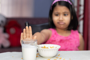 Milk and cereal as breakfast
