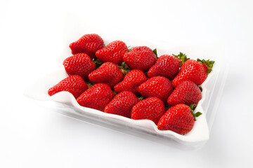 いちご 苺 パック 白背景