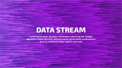 Abstract purple big data flow stream visualization