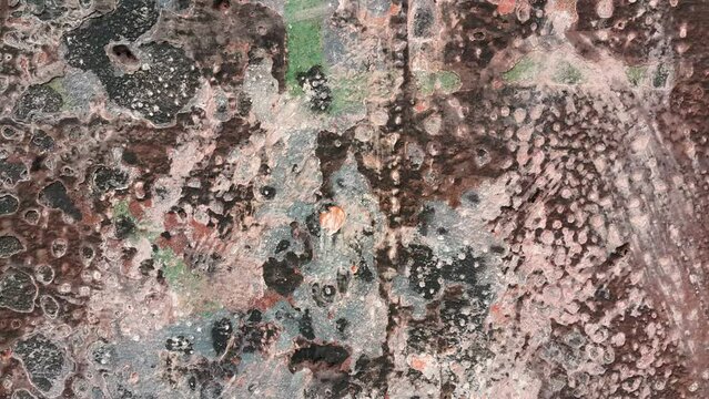 multicolored stones and background video image