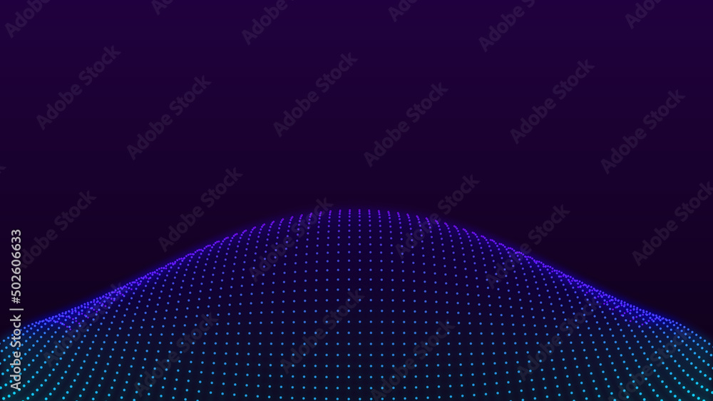 Poster abstract digital texture pattern dots background with glowing neon