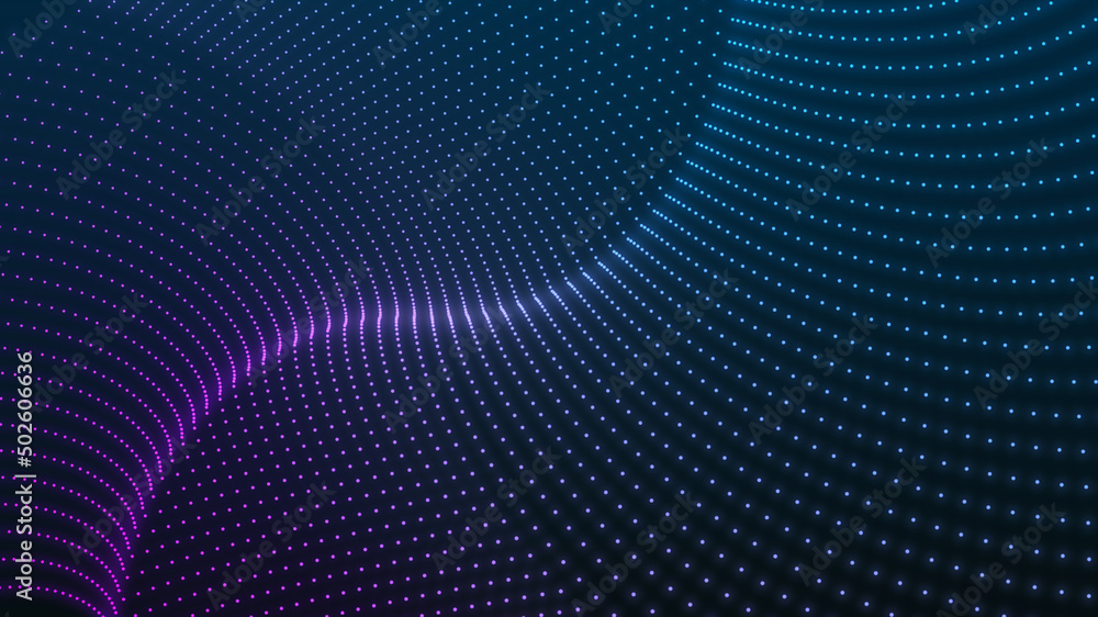 Poster abstract digital texture pattern dots background with glowing neon