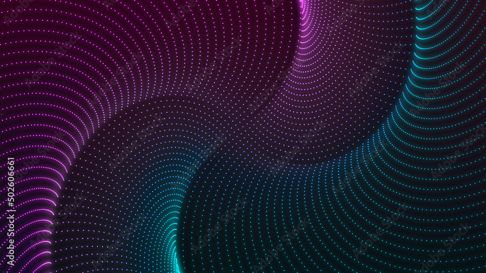 Poster abstract digital texture pattern dots background with glowing neon
