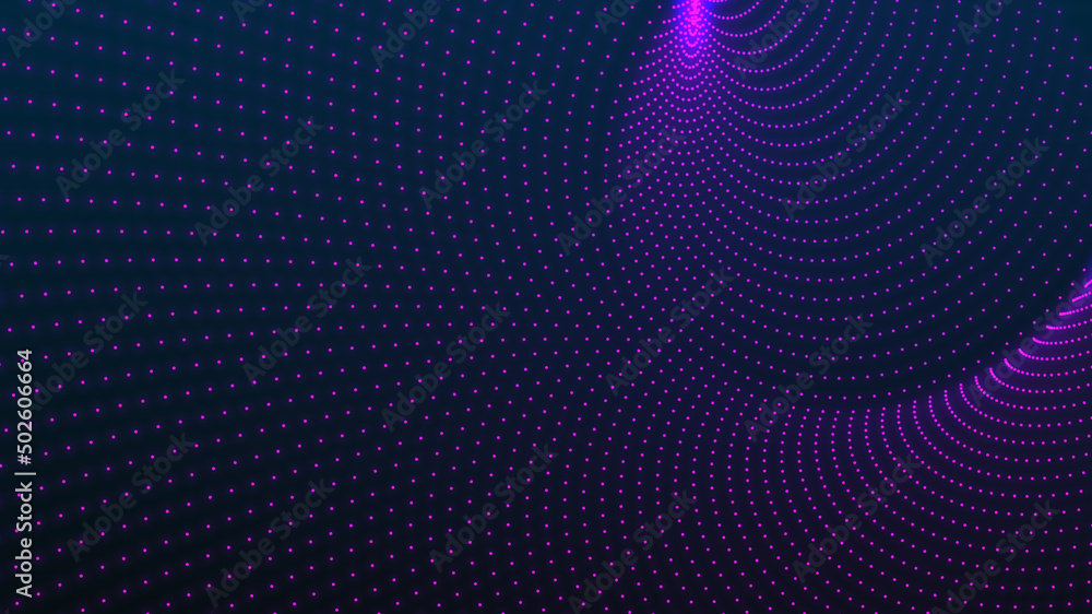 Poster abstract digital texture pattern dots background with glowing neon