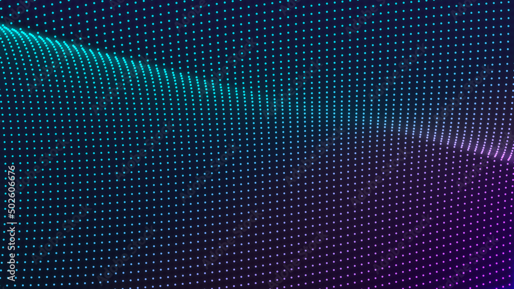 Poster abstract digital texture pattern dots background with glowing neon