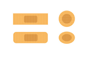 Creative vector illustration of an elastic medical band-aid isolated on a white background. Vector illustration