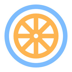 Obraz premium lemon colored line icon