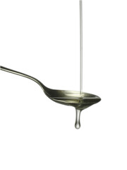 Syrup pouring onto a spoon