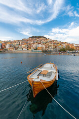 Obraz premium Plomari Coastline view in Lesvos Island of Greece