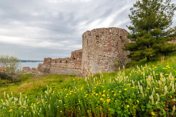 Mitilini Castle view in Lesvos Island