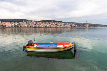 Fototapeta premium The Old Harbour of Mytilini in Lesvos Island 
