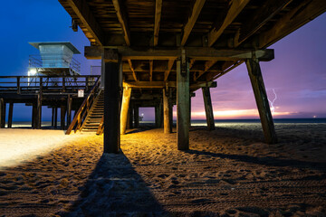 Lightning Under A Pier