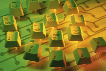 Close-up of keys of a computer keyboard