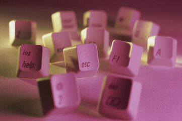 Close-up of keys of a computer keyboard
