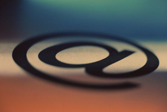 Close-up of a @ symbol
