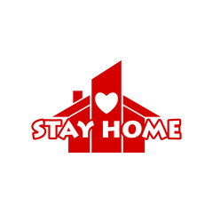 Stay home icon isolated on white background