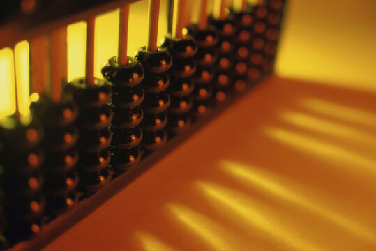 Close-up of an abacus