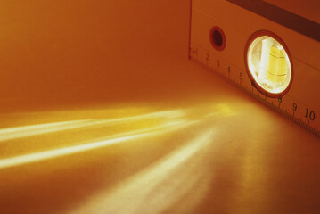 Close-up of a spirit level