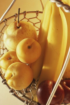 Variety of fruits in a basket