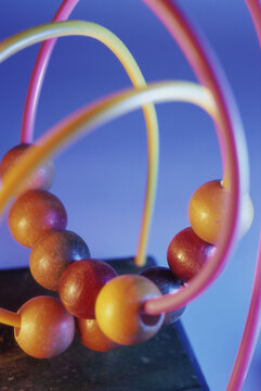 Close-up of beads of a toy