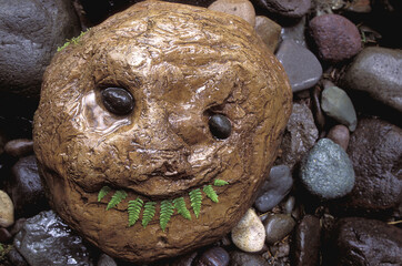 Close-up of an anthropomorphic face