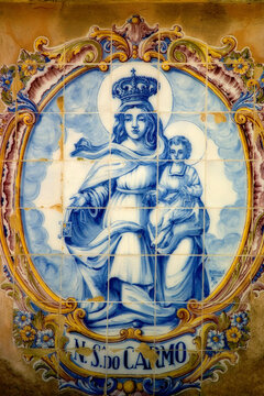 Close-up of a painting, Mission San Carlos Borromeo de Carmelo, Carmel, California, USA