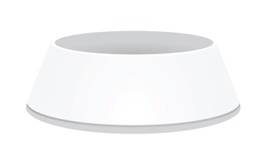 White pet bowl. vector illustration